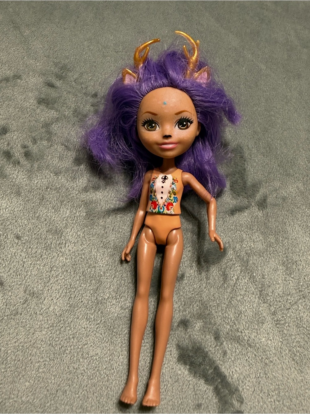 Enchantimals Danessa Deer Doll Purple Hair Gold Antlers Mattel